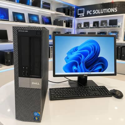 Dell Core i7 Computer Set 3.30Ghz 8GB Ram 120GB SSD 500GB HDD win 10