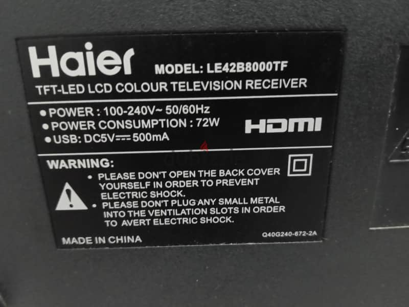 Haier TV 40 inches 1