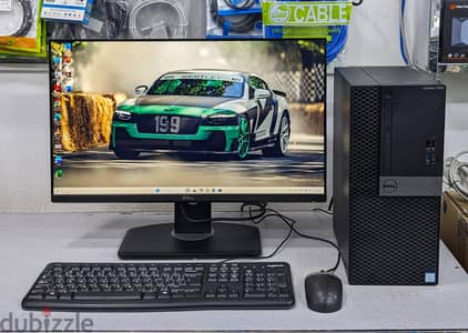 Dell Core i7 7th Gen PC RAM 8GB SSD 256GB 24" FHD Borderless Monitor F