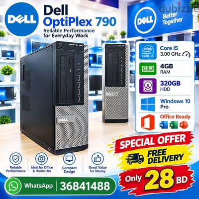 Dell Core i5 Computer 3.00Ghz 4GB 320GB HDD Win 10 pro office-36841488