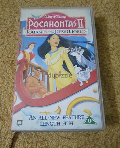 شريط فيديو اصلي بوكوهانتاس disney vhs cartoon