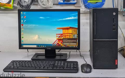 Lenovo Core i5 7th Gen 3.0Ghz 8GB RAM 256GB SSD 19" Monitor Computer S