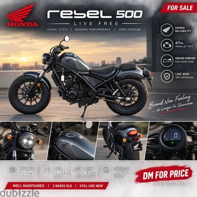 Honda Rebel 500 2025 new only 300KM