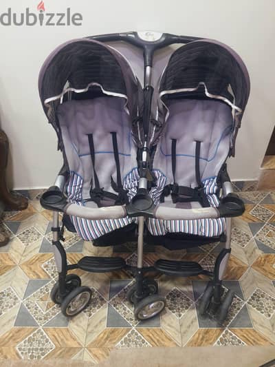 Call (36216143) Camrio Baby Double Stroller In Good Condition Easy To