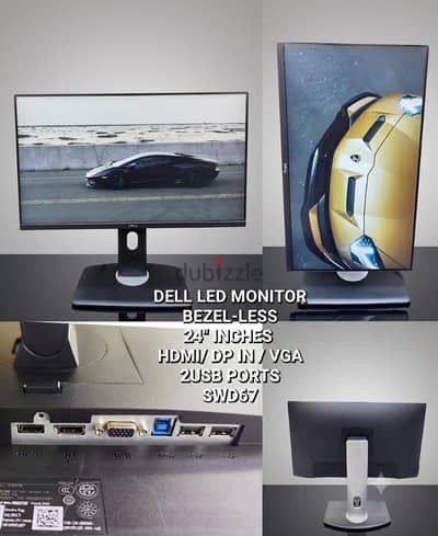 24-inch Dell LED monitor with an adjustable stand