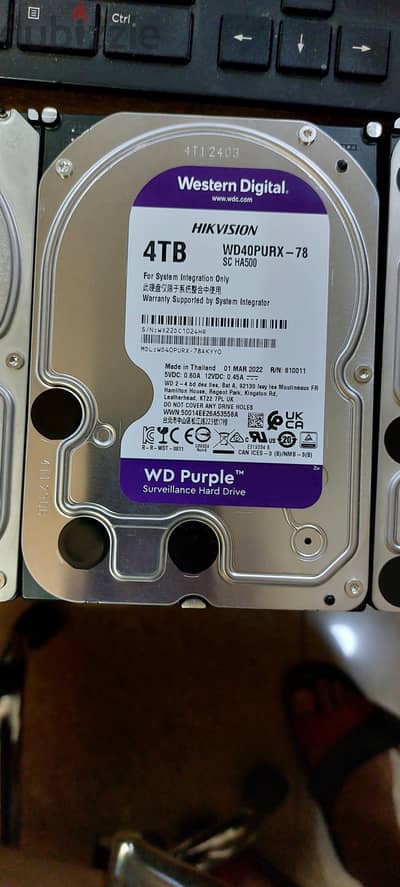 Western Digital hard drives, used for less than a month.