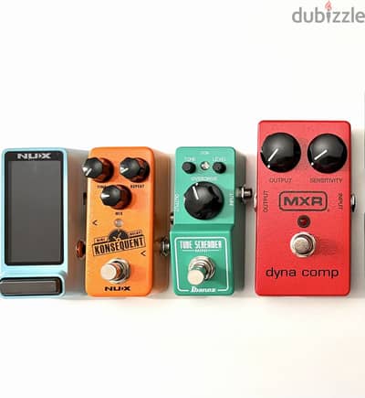 Guitar effects pedals (Ibanez, MXR, NUX)