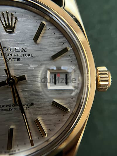 Rare: Rolex 1550 Mosaic Dial Gold Shell