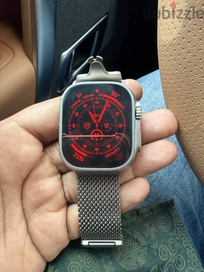 Apple watch ultra 1 with original milanese loop 120BD