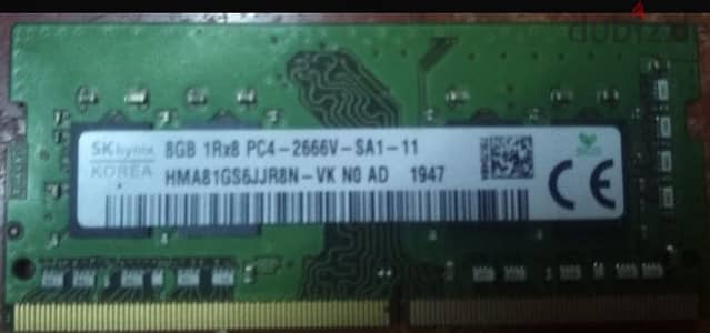 Laptop RAM DDR4 8GB  2600 for sale