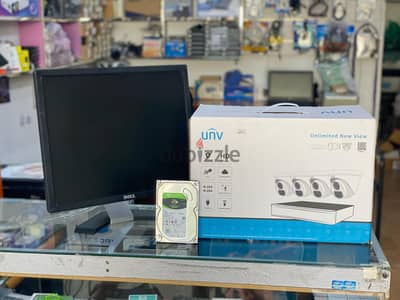 Brand New UNV CCTV System Full Kit 4 Channel DVR + 4 Cameras + 1TB HDD