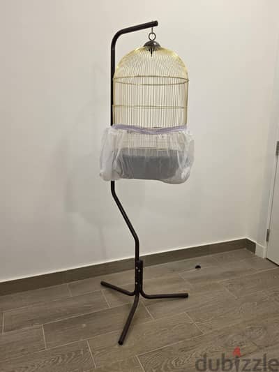 Bird cage with stand