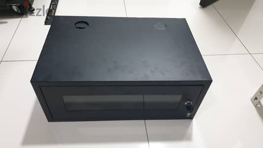 Black Compact Wall-Mount Cabinet