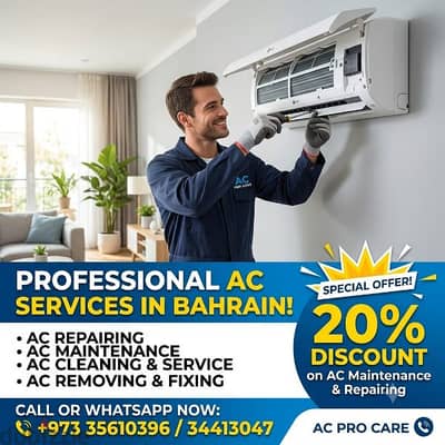 20% discount on Air conditioning maintenance cleaning repairing
