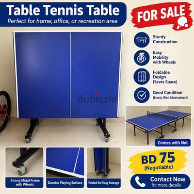 Table tennis table