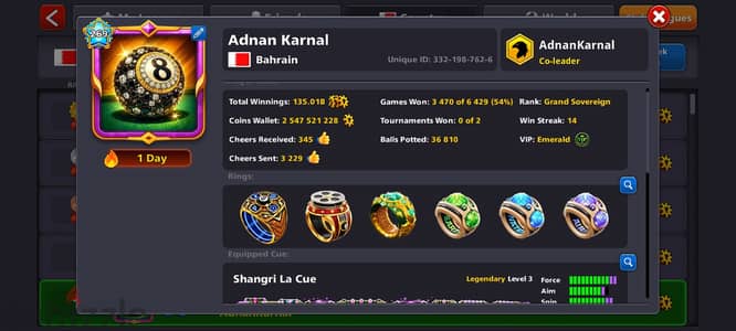 8 ball pool real account