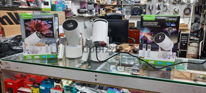 New Home Cinema Stereo Karaoke Projector With 2 Wireless Mic Projector