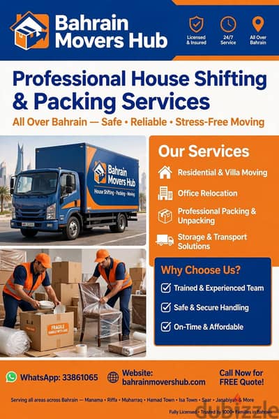 Local House Movers Serving Bahrain