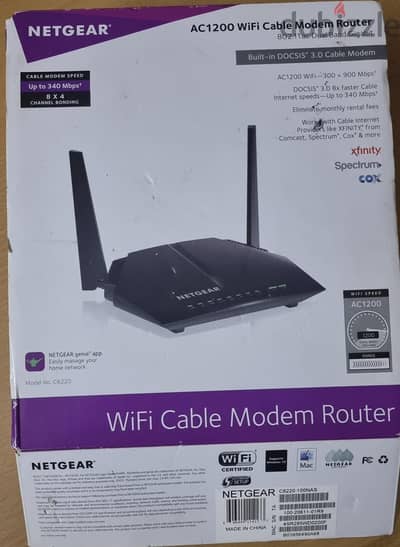 NETGEAR AC1200 wifi cable modem router