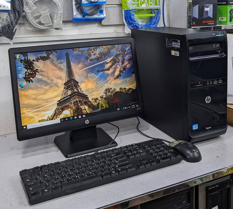 HP Core i3 3.4Ghz PC 4GB RAM 500GB HDD 19" Monitor Windows Pro & Offic 3