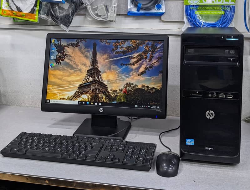 HP Core i3 3.4Ghz PC 4GB RAM 500GB HDD 19" Monitor Windows Pro & Offic 4