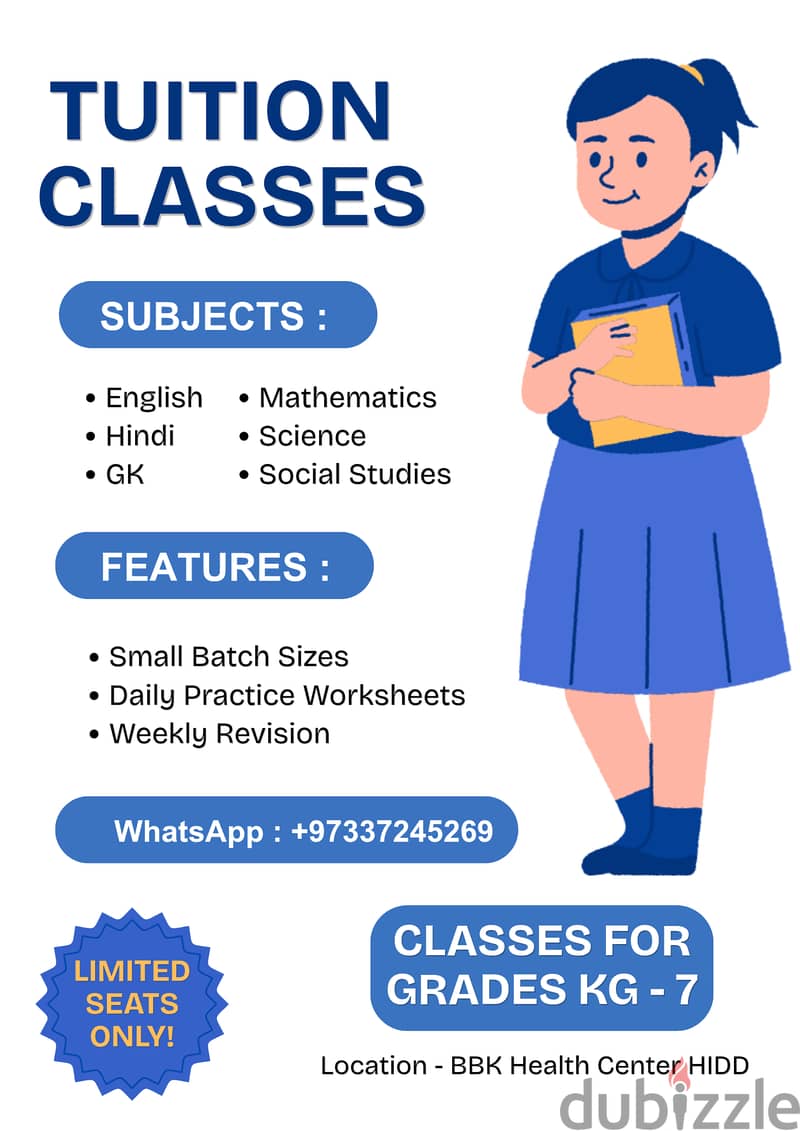 Tuition and Kindergarten available. WhatsApp 37245269 1