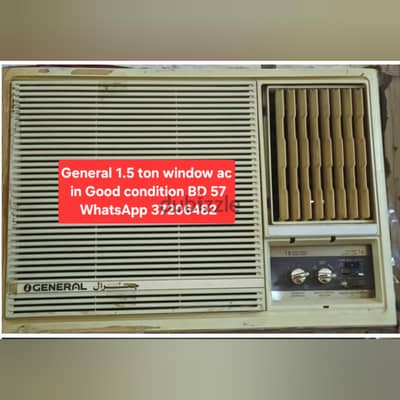 General 1.5 ton window ac and other items for sale with fixing