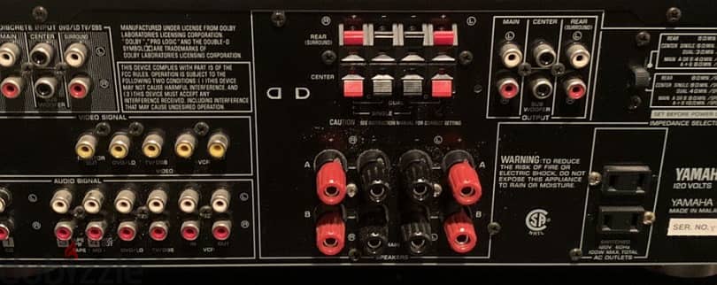 YAMAHA Natural Sound  AV RECEIVER RX-592 5.1-channel Dolby Pro Logic 3