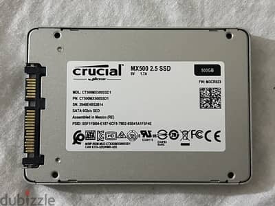 Crucial 2.5” Sata SSD 500gb