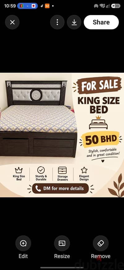 King size Bed