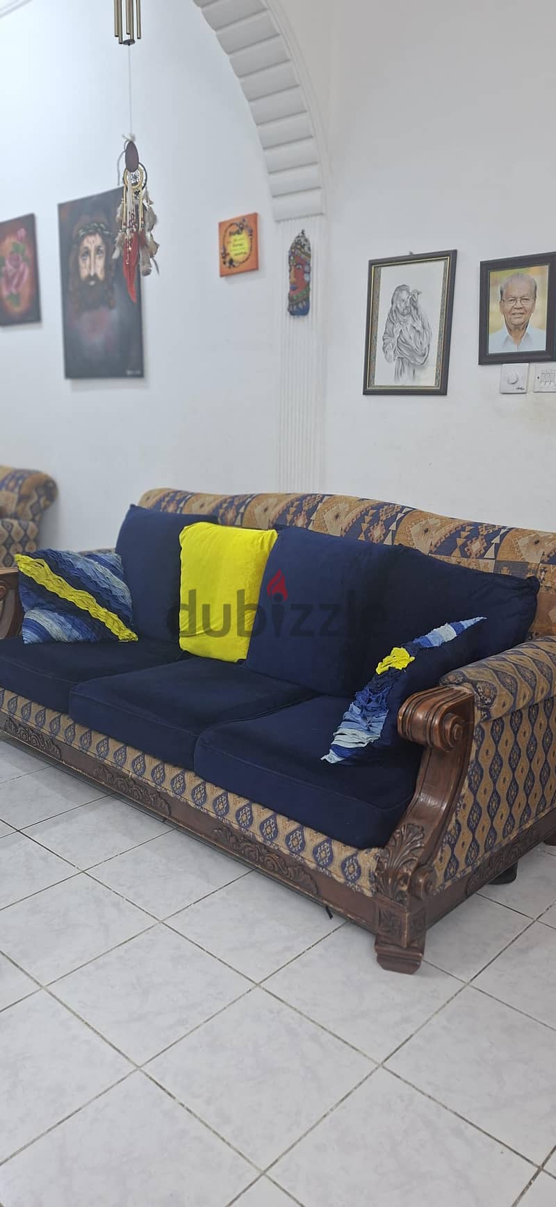 Spacious & Comfortable 3+2 Teak-Finish Sofa Set for Living Room 3