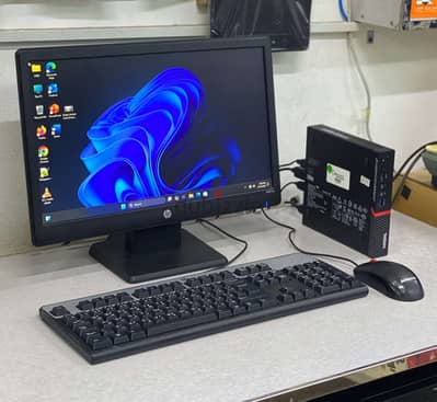 Lenovo Tiny PC AMD 7th Gen RAM 8GB SSDM. 2 1GB Graphic 19" Monitor WIFI