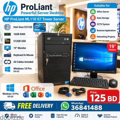 HP Intel Xeon Powerful Business Server 16GB RAM | 512GB SSD - 36841488