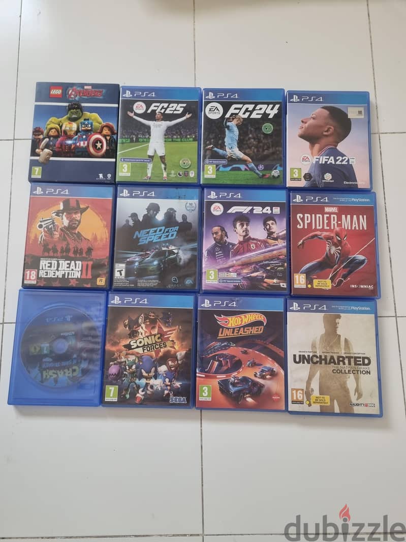 PS4 For Sale + 12 games 1