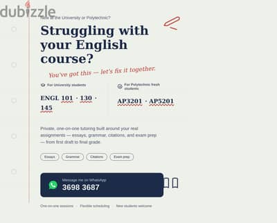 Private Tuition for University Students