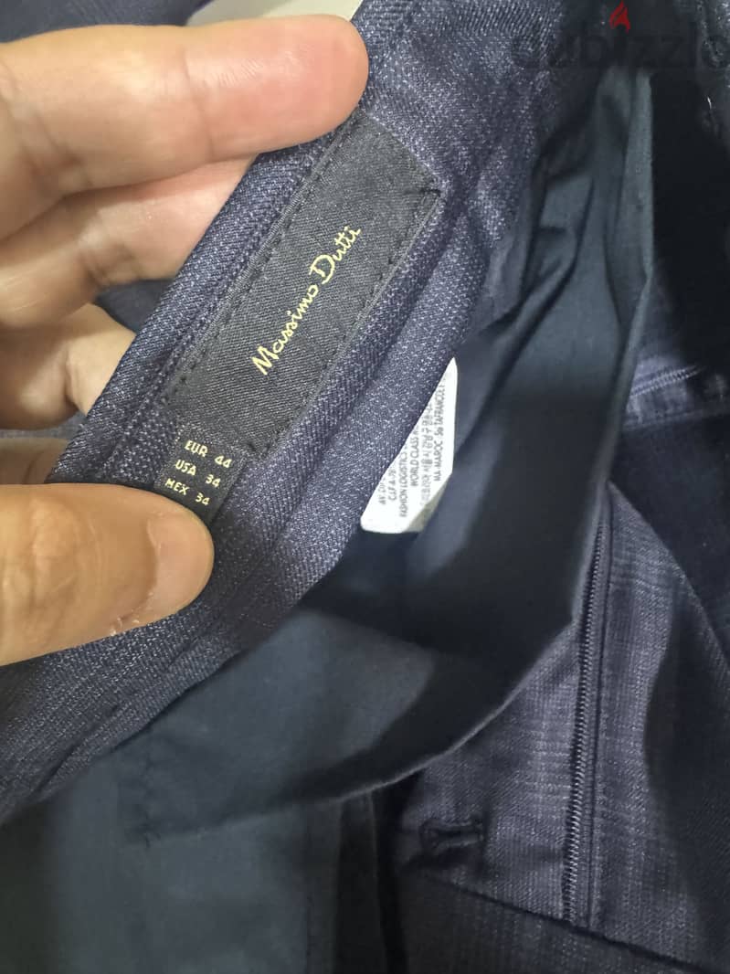 Massimo Dutti 2-Piece Suit – Navy Blue (Jacket USA 42 / Pants USA 34) 2
