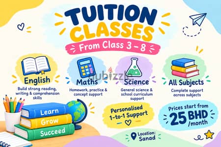 Tuition classes available - Sanad