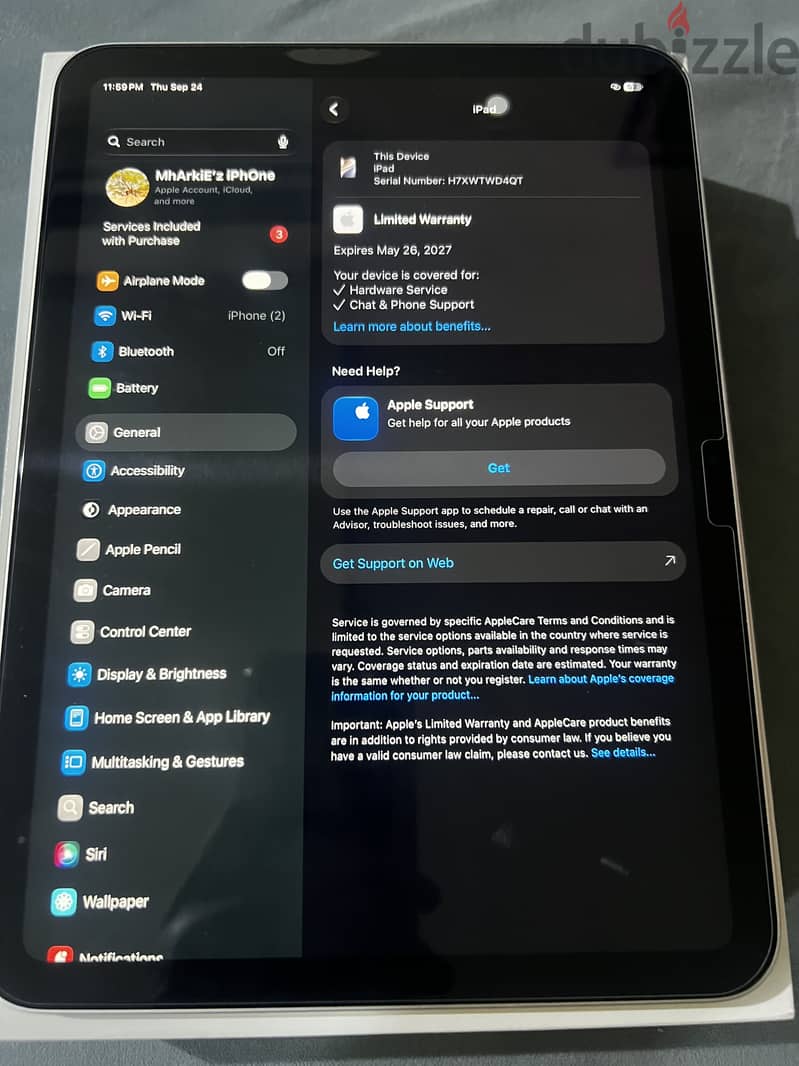 Selling apple ipad a16, 128gb. +97338822253 contact me in watsapp. No. 4