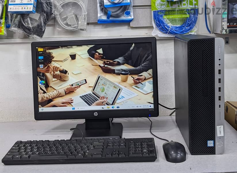 HP Core i7 3.60GHz Speed 7th GEN PC 8GB RAM 256GB SSD 19" LED Monitor 1