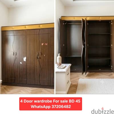 4 Door wardrobe and other items for sale with Delivery