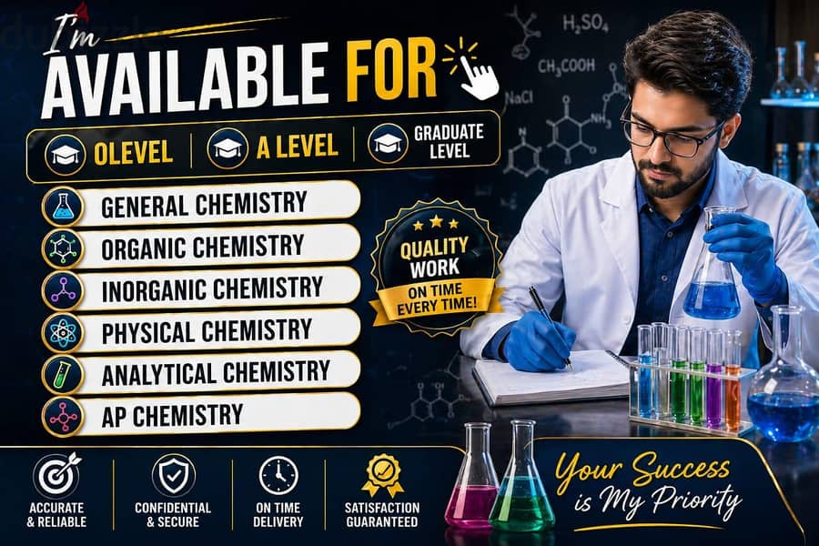 Chemistry Tutor//teacher//specialist 1