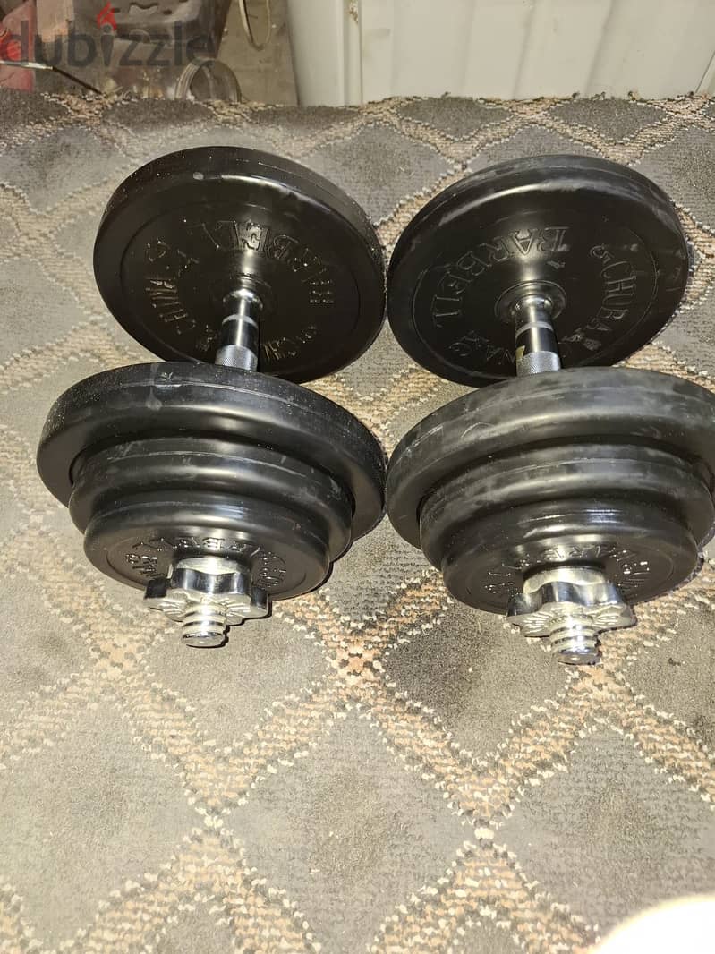 Dumbbell 36kg weight without bar fresh 5kg x4.2. 5kg x4 1.5kg x4 2