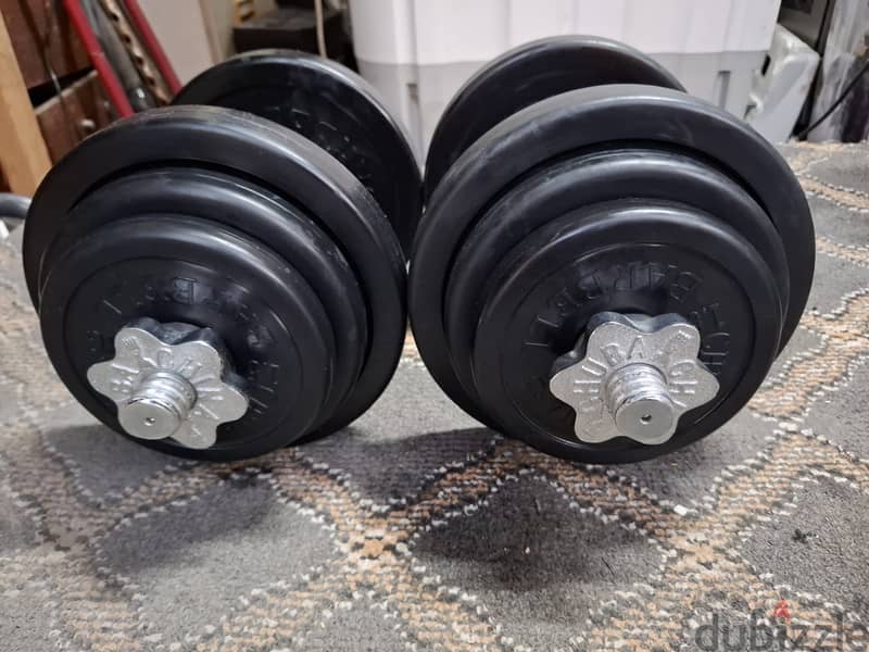 Dumbbell 36kg weight without bar fresh 5kg x4.2. 5kg x4 1.5kg x4 3