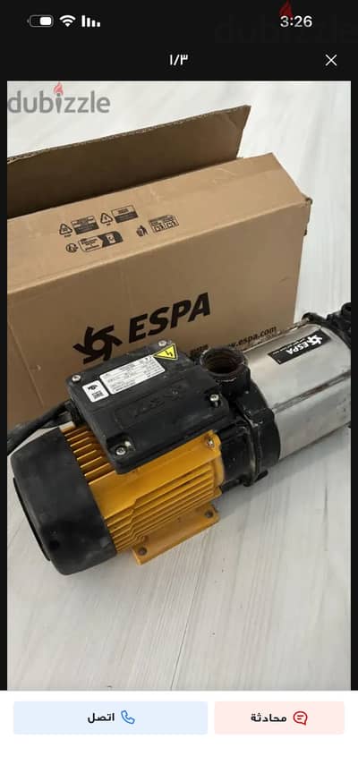 Espa pump, 0.8 HP