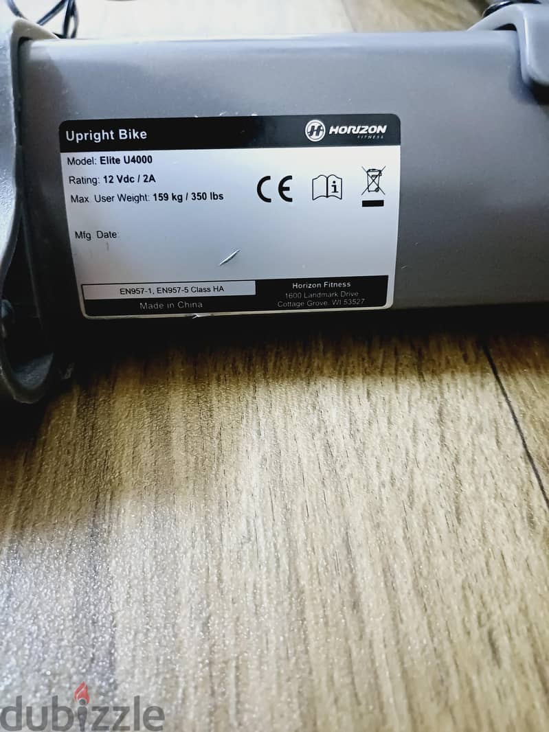 horizon Fitness heavy duty upright bike for sale 8