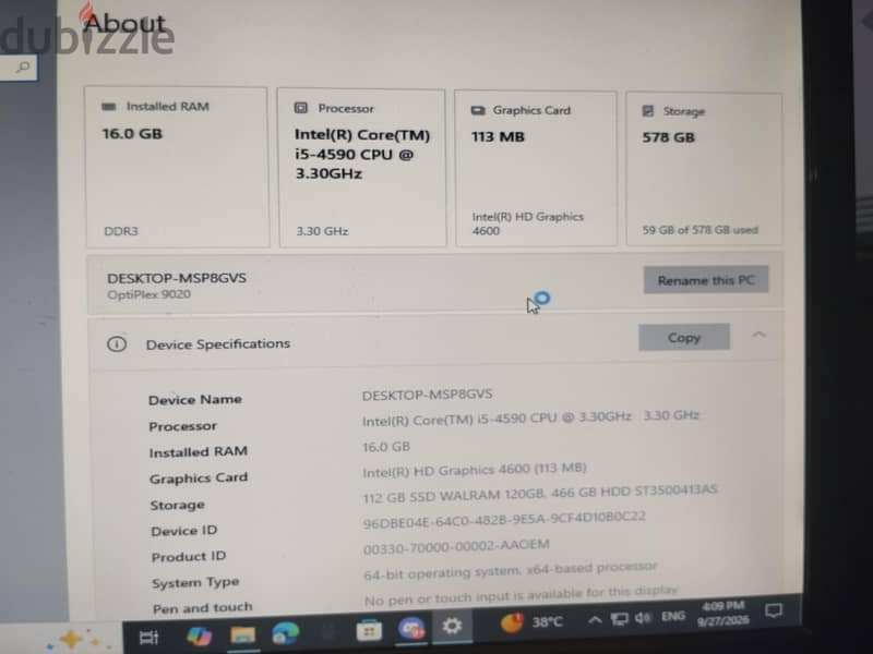 FOR SALE: Dell OptiPlex 9020 Desktop - Excellent Condition! 2