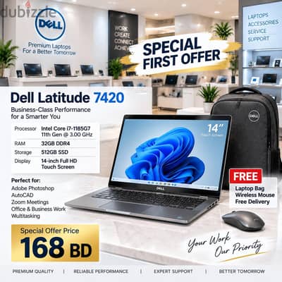 Dell Core i7 11th Gen Touch Laptop 32GB RAM 512GB SSD 14" FHD/36841488