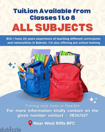 Available for kids Tution