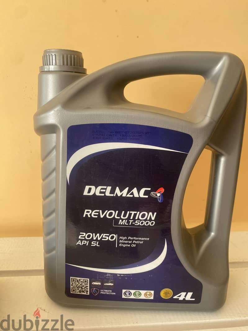 Engine oil original delmac 20w50 7L  brand new 1