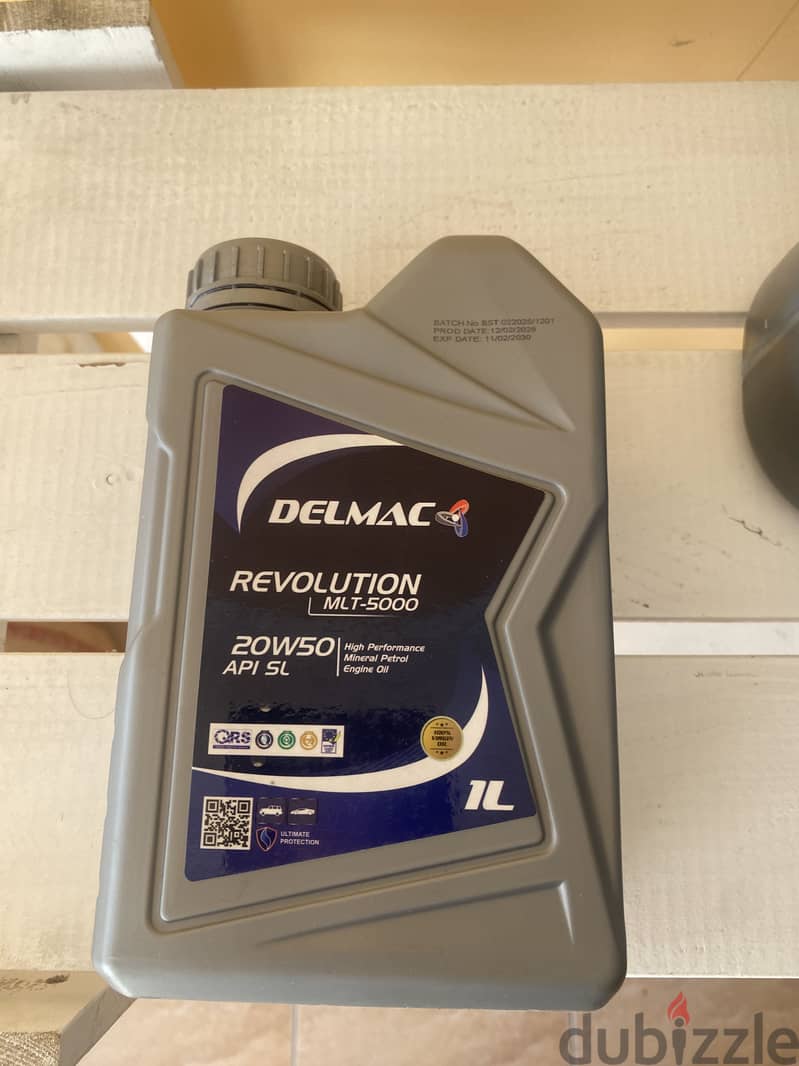 Engine oil original delmac 20w50 7L  brand new 3